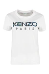 KENZO Kenzo Cotton T-shirt With Embroidered Logo,10975991