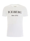 ICEBERG T-SHIRT WITH EMBROIDERED LOGO,10975466