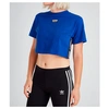 ADIDAS ORIGINALS ADIDAS WOMEN'S ORIGINALS TAPE CROP T-SHIRT,5591203