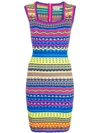 MILLY MILLY GRAPHIC BODYCON DRESS - BLUE