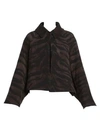 ALAÏA Zebra Knit Short Swing Jacket