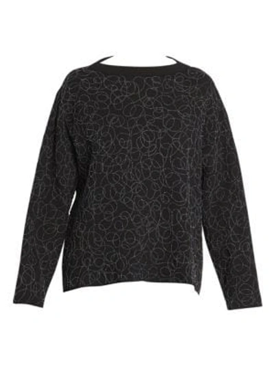 Alaïa Beaded Embroidered Wool-blend Sweater In Noir