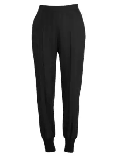 Stella Mccartney Women's Pinstripe Pull-on Trousers In Black