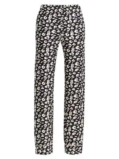 Brandon Maxwell Cheetah-print Shantung Pajama Pants In Beige Black