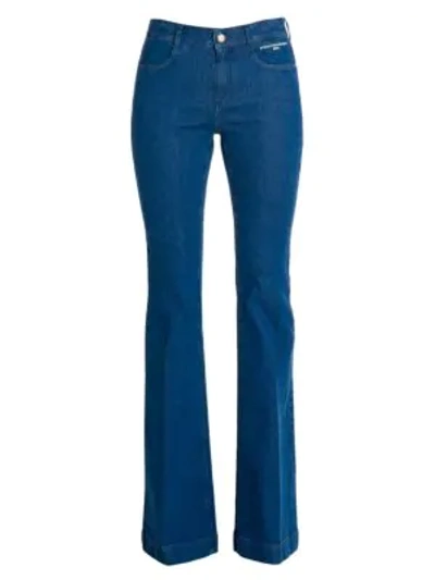Stella Mccartney The 70s Flare Organic Stretch-cotton Jeans In Dark Blue