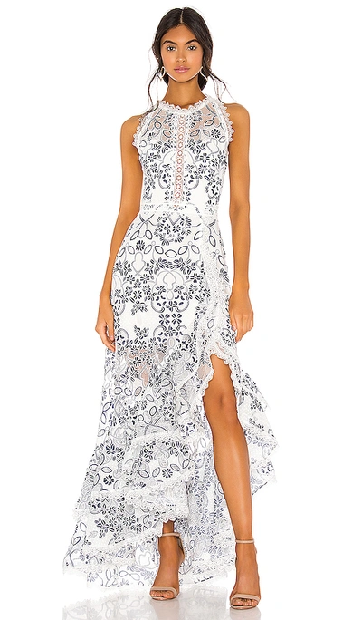 Bronx And Banco Santorini Maxi Dress In White Blue ModeSens GB
