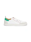 THOM BROWNE Contrast stripe leather tennis sneakers