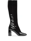 PRADA FITTED PATENT BOOTS