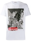MONCLER MONCLER 山峰印花T恤 - 白色