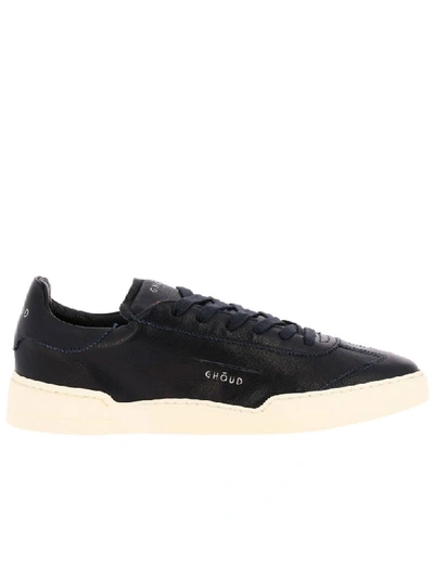 Ghoud Trainers Globo  Leather Trainers With Rubber Sole And Logo In Navy