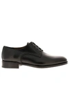 FERRAGAMO DERBY IN CLASSIC SMOOTH LEATHER WITH RUBBER SOLE,10976149