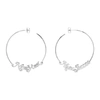 MARC JACOBS MARC JACOBS SILVER NEW YORK MAGAZINE EDITION THE LOGO HOOP EARRINGS
