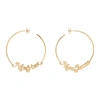 MARC JACOBS MARC JACOBS GOLD NEW YORK MAGAZINE EDITION THE LOGO HOOP EARRINGS