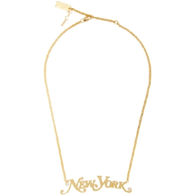 Marc Jacobs Ny Necklace Small In Gold