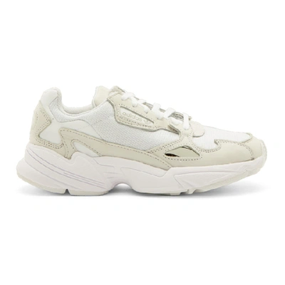 Adidas Originals Falcon Leather And Mesh Trainers In White