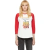MARC JACOBS MARC JACOBS OFF-WHITE AND RED NEW YORK MAGAZINE EDITION THE BASEBALL T-SHIRT LONG SLEEVE T-SHIRT