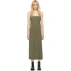 OUR LEGACY OUR LEGACY KHAKI SILK BIAS SLIP DRESS