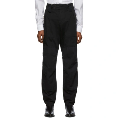 Givenchy Black Aviator Trousers In 001 Black