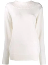 CHLOÉ CHLOÉ BACK CUTOUT JUMPER - 白色