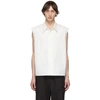 OUR LEGACY OUR LEGACY WHITE CUT COST SLEEVELESS COMPANY SHIRT