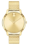 Movado Bold Mesh Strap Watch, 42mm In Light Gold