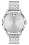 Movado Bold Mesh Strap Watch, 42mm In Silver