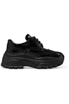 Prada Patent-leather Platform Brogues In Black