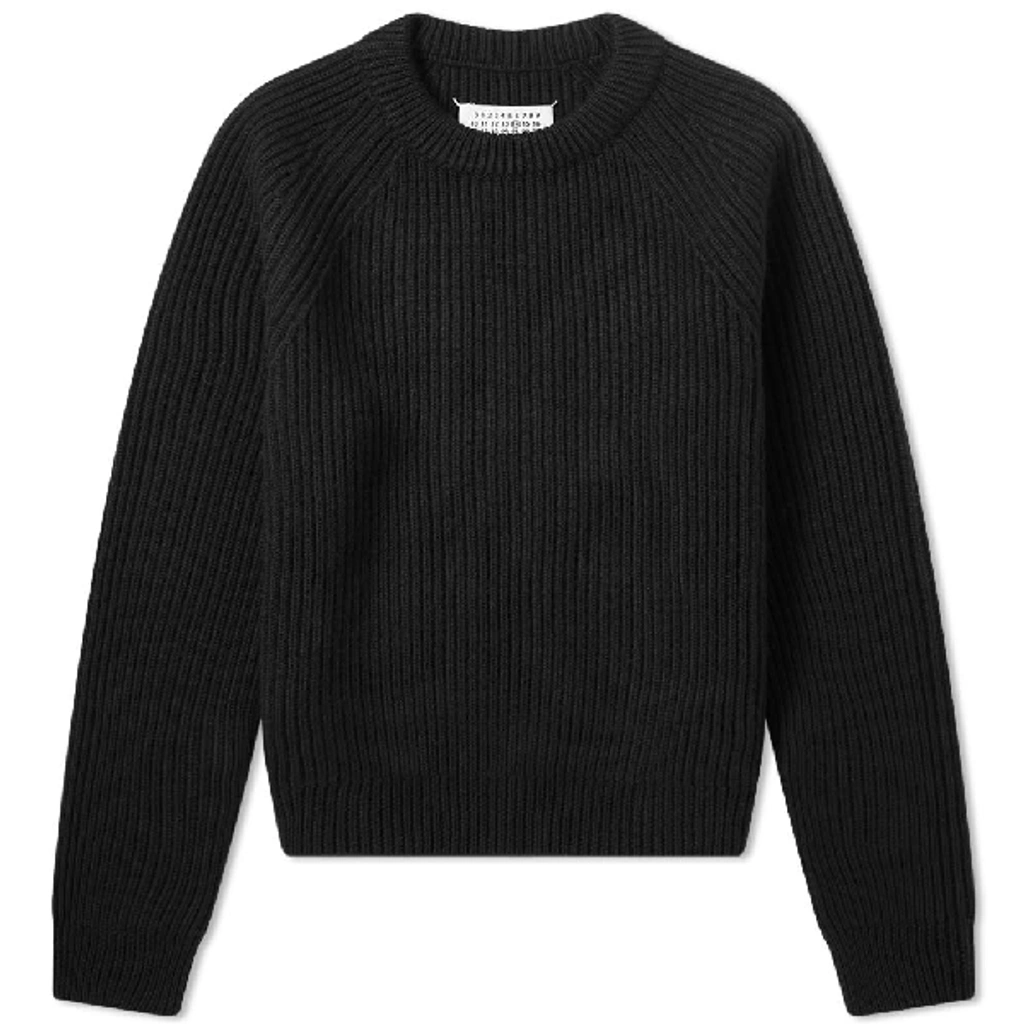 Maison Margiela 14 Classic Rib Knit Crew Neck In Black