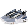 Nike Men's React Element 55 Casual Shoes, Blue - Size 8.0 In Blue