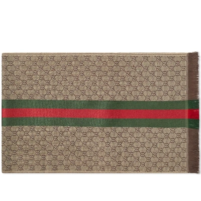 Gucci Grg Gg Scarf In Brown