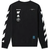 OFF-WHITE Off-White Diagonals Mariana Crew Sweat,OMBA035E19E3000510885