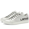 Lanvin Logo Print Low-top Sneakers In Grey