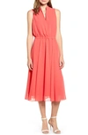 ANNE KLEIN DRAWSTRING MIDI DRESS,10724488