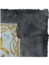 AVANT TOI AVANT TOI CHAIN PRINT SCARF - 灰色