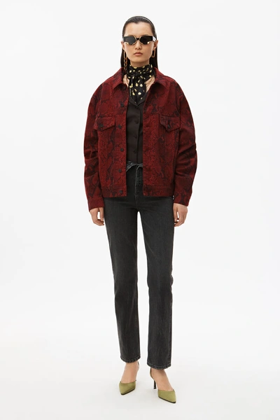 Alexander Wang Game Jacket In Red Snake