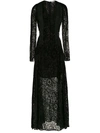 Martha Medeiros Long Velvet Dress In Black