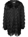 Haculla Fringed Coat In Black