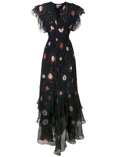 Isolda Silk Pri Long Dress In Black