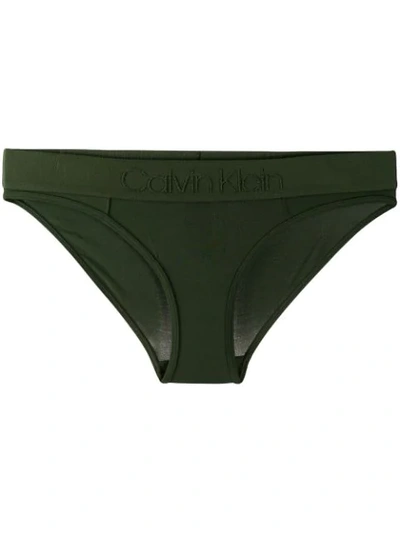 Calvin Klein Logo Waistband Briefs - 绿色 In Green