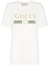 GUCCI GUCCI OVERSIZED LOGO T-SHIRT - 白色