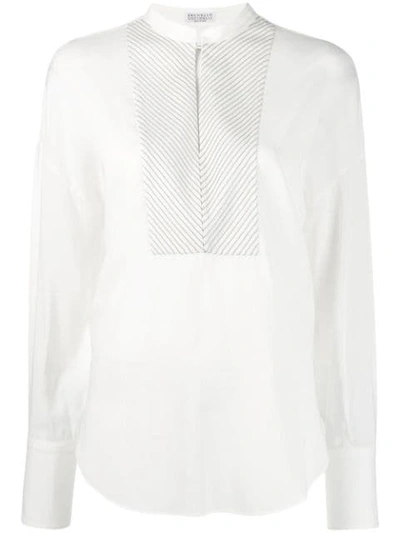 Brunello Cucinelli Chain Bib Shirt - 白色 In White