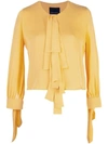 CYNTHIA ROWLEY CYNTHIA ROWLEY TENNESSEE TIE FRONT TOP - YELLOW