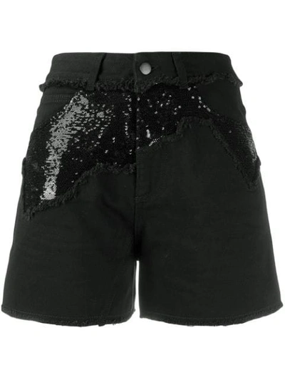 PHILOSOPHY DI LORENZO SERAFINI JEANS-SHORTS MIT PAILLETTEN 