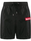 MONCLER BADESHORTS MIT LOGO-PATCH