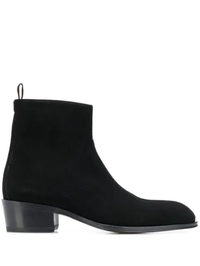 Giuseppe Zanotti Abbey Suede Boots In Black