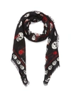 ALEXANDER MCQUEEN Pinned Multiskull modal-wool scarf