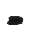 MAISON MICHEL Net overlay cord felt sailor cap