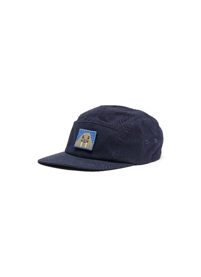 Acne Studios Animal Face Patch Cap In Blue