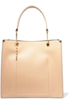MARNI LARGE TWO-TONE TEXTURED-LEATHER TOTE