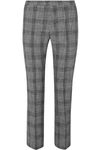 Isabel Marant Derys Checked Cotton-blend Straight-leg Pants In Dark Gray